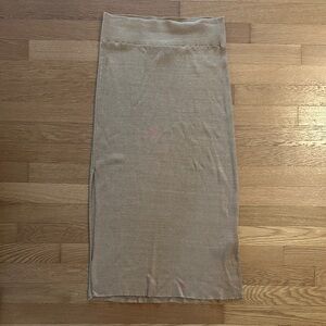 Free People Tan Midi Pull On Skirt
